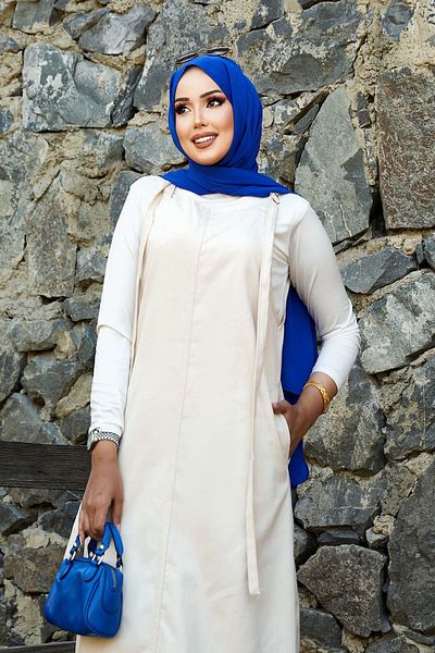 EBRUTESETTÜR Side Pocket Detailed Hijab Salopet Dress