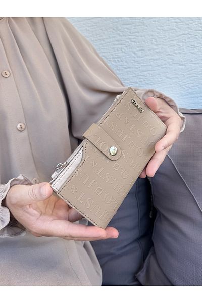 Just Polo Women's Sand Multi-Eye Wallet with Coin and Card Compartments