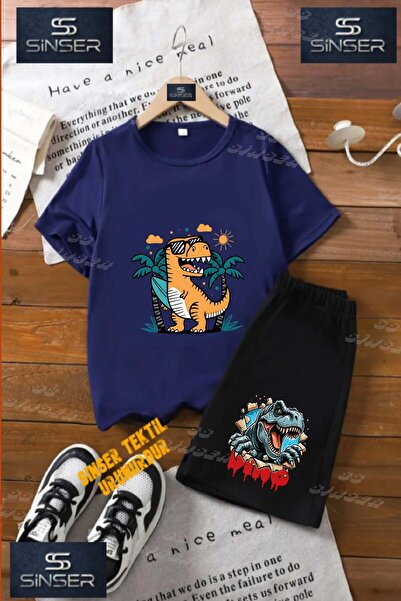 SS SİNSER Tricou cu gât rotund cu imprimeu special „DINOSAUR YELLOW PALM” UNI...