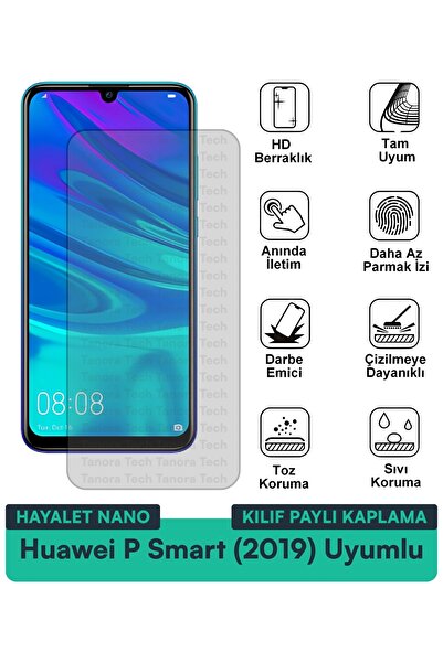 Milat Tech حافظة Huawei P Smart (2019) Hayalet Nano متوافقة مع طبقة حماية الش...