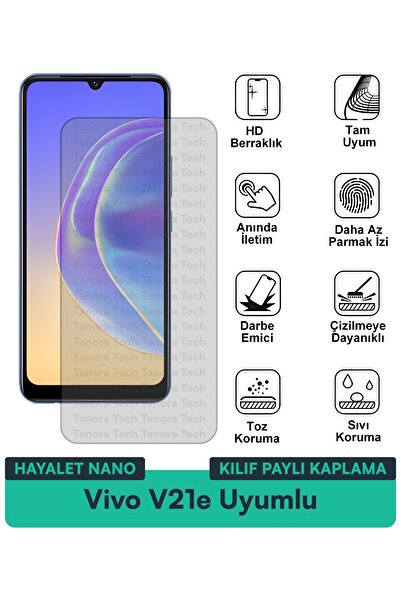 Milat Tech غطاء حماية نانو لهاتف فيفو V21e متوافق مع فيلم حماية الشاشة مقاوم ...