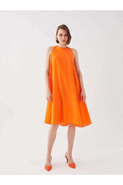 LC Waikiki Lcw Crew Neck Straight A-Line Women's Dress Fast Fashion