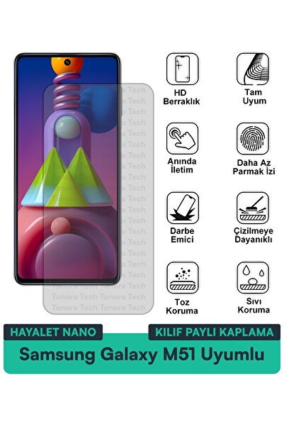 Milat Tech غطاء حماية نانو لهاتف سامسونج جالاكسي M51 متوافق مع طبقة حماية الش...
