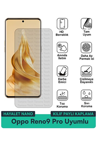 Milat Tech غطاء حماية نانو لهاتف أوبو رينو 9 برو متوافق مع فيلم حماية الشاشة ...