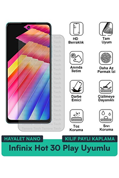 Milat Tech حافظة Infinix Hot 30 Play Hayalet Nano متوافقة مع طبقة حماية الشاش...