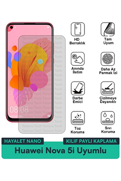 Milat Tech غطاء حماية نانو لهاتف هواوي نوفا 5i متوافق مع فيلم حماية الشاشة مق...