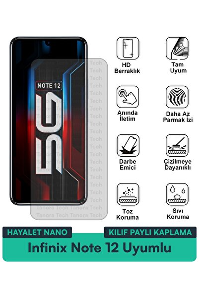 Milat Tech حافظة Infinix Note 12 Ghost Nano متوافقة مع طبقة حماية الشاشة، رقي...