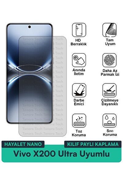 Milat Tech غطاء حماية نانو لهاتف فيفو X200 ألترا مع فيلم حماية للشاشة مقاوم ل...