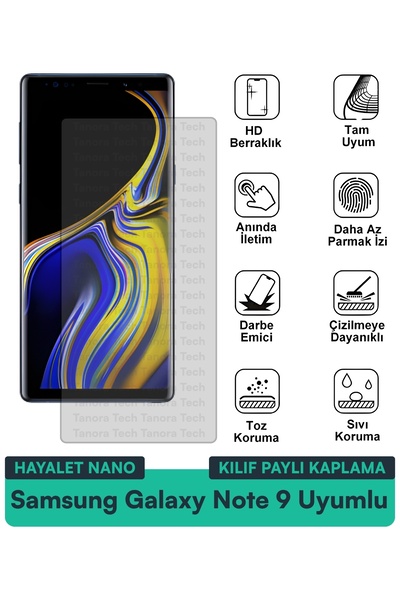 Milat Tech حافظة سامسونج جالاكسي نوت 9 هايلايت نانو متوافقة مع فيلم حماية الش...