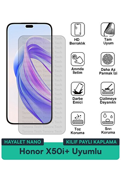 Milat Tech حافظة Honor X50i+ Hayalet Nano متوافقة مع طبقة حماية الشاشة مقاومة...