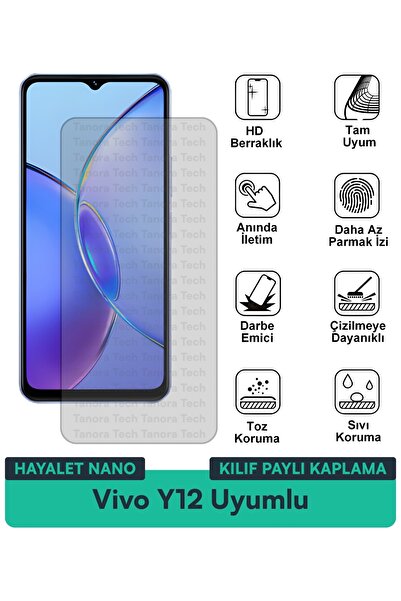 Milat Tech غطاء حماية نانو لهاتف فيفو Y12 متوافق مع فيلم حماية الشاشة مقاوم ل...