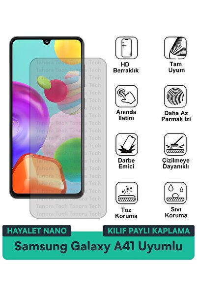 Milat Tech غطاء حماية نانو لهاتف سامسونج جالاكسي A41 مع طبقة حماية للشاشة مقا...