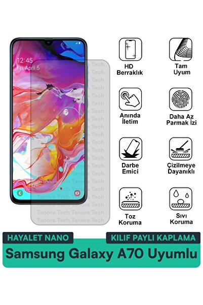 Milat Tech حافظة سامسونج جالاكسي A70 هايلايت نانو متوافقة مع طبقة حماية الشاش...