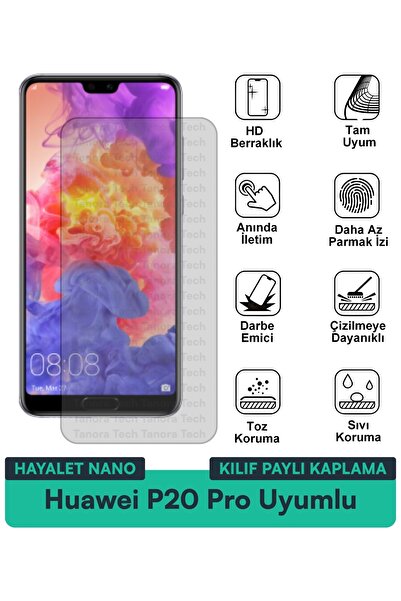 Milat Tech حافظة هواوي P20 Pro Hayalet Nano متوافقة مع طبقة حماية الشاشة مقاو...