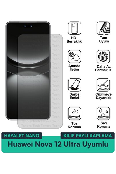 Milat Tech غطاء حماية نانو لهاتف هواوي نوفا 12 ألترا متوافق مع فيلم حماية الش...
