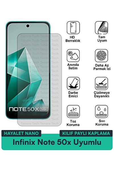 Milat Tech غطاء حماية نانو لهاتف Infinix Note 50x متوافق مع فيلم حماية الشاشة...
