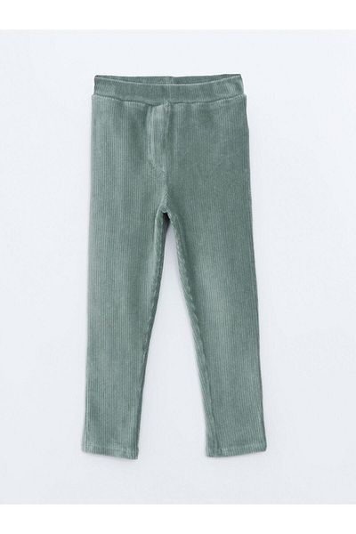 LC Waikiki Velvet Girls' Leggings Trousers with Elastic Waist (W4)