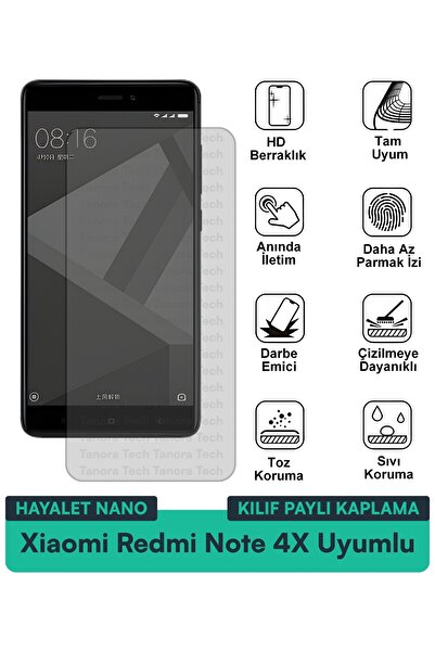 Milat Tech Xiaomi Redmi Note 4X Ghost Nano Case Compatible Screen Protection ...