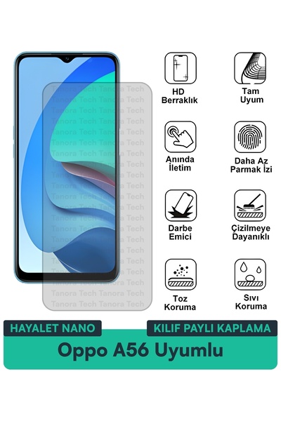 Milat Tech غطاء حماية نانو لهاتف أوبو A56 متوافق مع فيلم حماية الشاشة مقاوم ل...