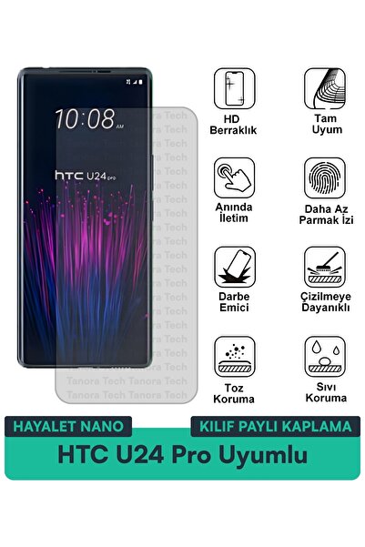 Milat Tech غطاء حماية شاشة متوافق مع هاتف HTC U24 Pro Ghost Nano مقاوم للخدوش...