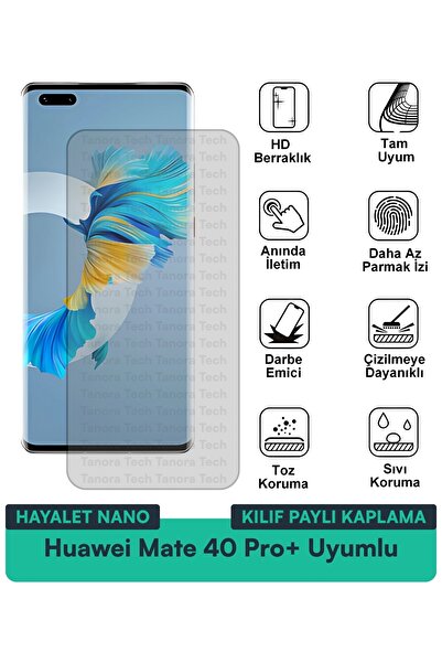 Milat Tech حافظة هواوي ميت 40 برو+ هايلايت نانو متوافقة مع طبقة حماية الشاشة ...