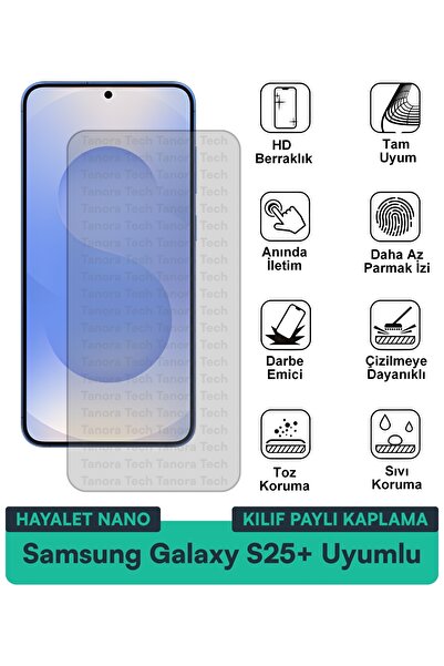 Milat Tech غطاء حماية نانو لهاتف سامسونج جالاكسي S25+ متوافق مع طبقة حماية ال...