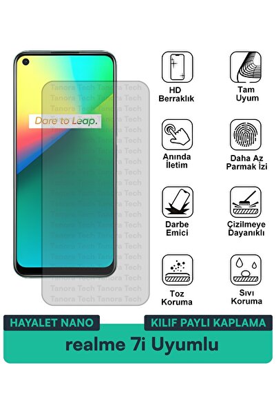 Milat Tech فيلم حماية للشاشة متوافق مع حافظة Realme 7i Ghost Nano مقاوم للخدو...