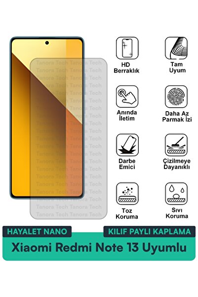 Milat Tech غطاء حماية نانو لهاتف شاومي ريدمي نوت 13 مع فيلم حماية للشاشة مقاو...