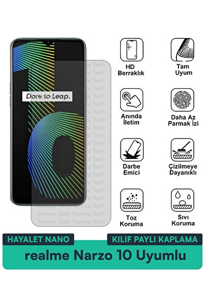 Milat Tech حافظة Realme Narzo 10 Hayalet Nano متوافقة مع طبقة حماية الشاشة تح...