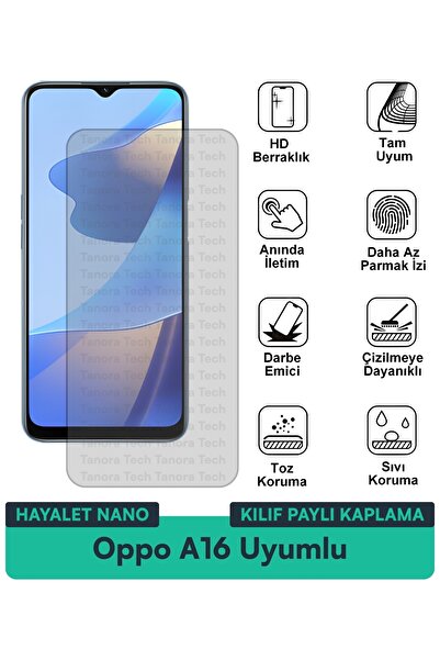 Milat Tech غطاء حماية نانو لهاتف أوبو A16 متوافق مع طبقة حماية الشاشة مقاومة ...