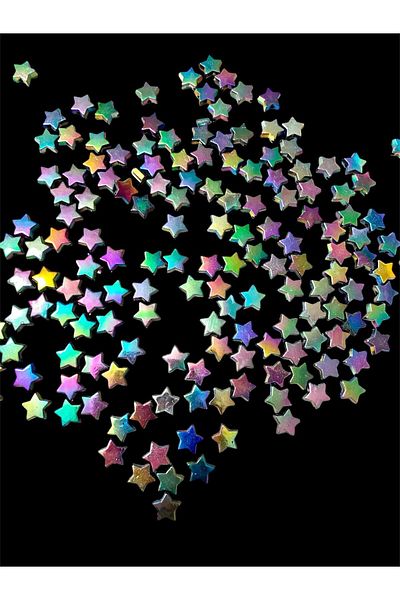 312 KONSEPT 50Pcs Metallic Star Acrylic Plastic Beads