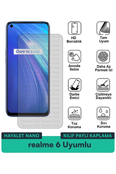 Milat Tech فيلم حماية للشاشة متوافق مع حافظة Realme 6 Ghost Nano مقاوم للخدوش...