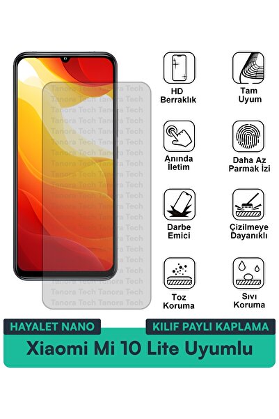 Milat Tech غطاء حماية شاشة متوافق مع هاتف Xiaomi Mi 10 Lite Ghost Nano مقاوم ...
