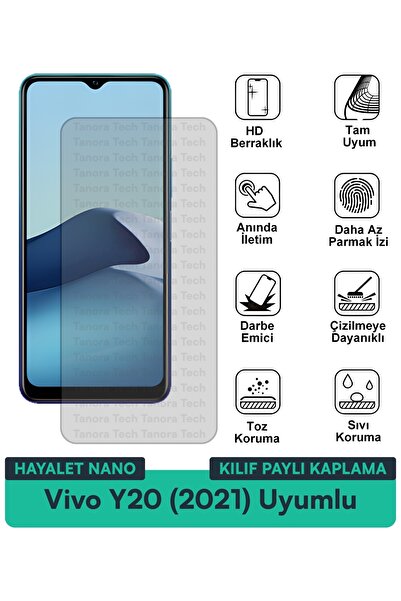 Milat Tech فيلم حماية للشاشة متوافق مع غطاء Vivo Y20 (2021) Ghost Nano مقاوم ...