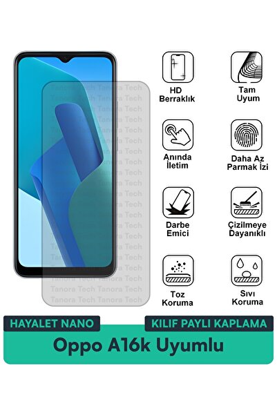 Milat Tech غطاء حماية نانو لهاتف أوبو A16k متوافق مع فيلم حماية الشاشة مقاوم ...