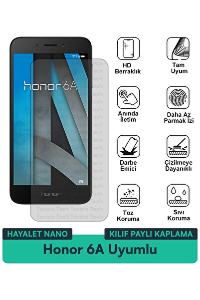 Milat Tech غطاء حماية Honor 6A Hayalet Nano متوافق مع طبقة حماية الشاشة مقاوم...