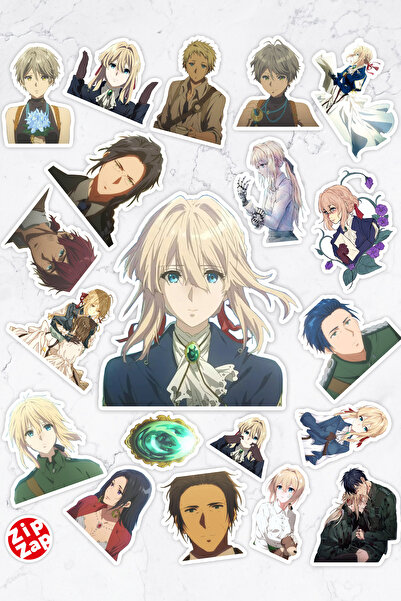 ZipZap مجموعة ملصقات لاصقة من فيوليت إيفرجاردن للهاتف المحمول والكمبيوتر المح...