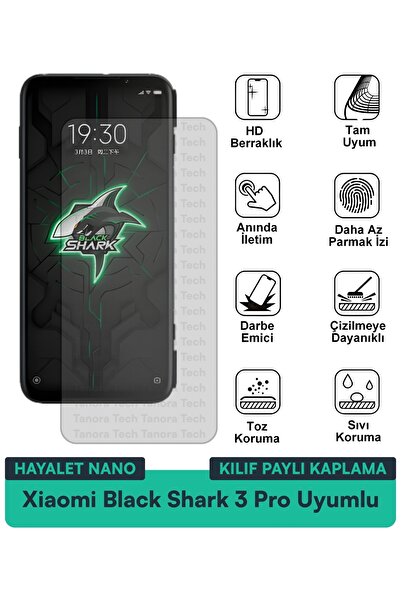 Milat Tech حافظة Xiaomi Black Shark 3 Pro Hayalet Nano متوافقة مع طبقة حماية ...