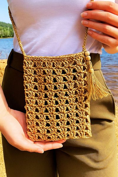 BB Natural Straw Mini Shoulder Bag