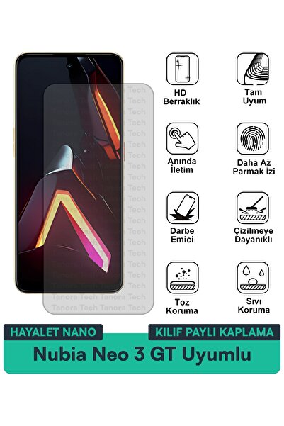 Milat Tech غطاء حماية نوبيا نيو 3 جي تي هايلايت نانو متوافق مع فيلم حماية الش...