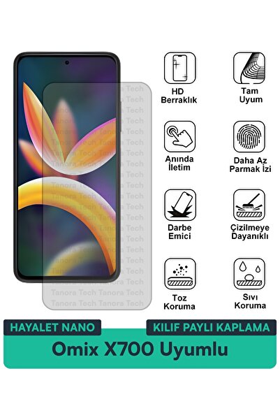 Milat Tech غطاء حماية شاشة متوافق مع Omix X700 Ghost Nano مقاوم للخدوش والصدمات