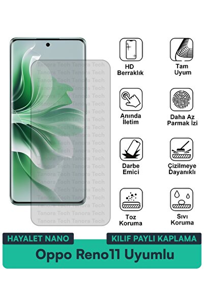 Milat Tech غطاء حماية نانو لهاتف أوبو رينو 11 متوافق مع فيلم حماية الشاشة مقا...