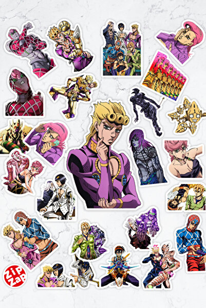 ZipZap مجموعة ملصقات لاصقة للكمبيوتر المحمول من JoJo no Kimyou na Bouken الجز...