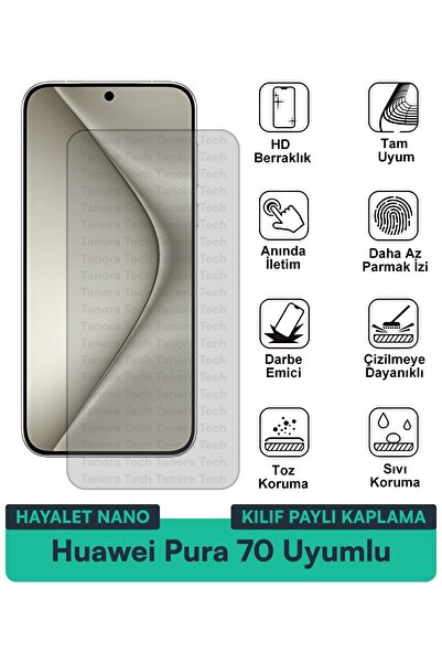 Milat Tech غطاء حماية نانو لهاتف هواوي بورا 70 متوافق مع فيلم حماية الشاشة مق...