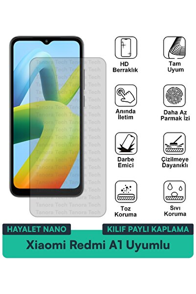 Milat Tech غطاء حماية شاشة متوافق مع هاتف Xiaomi Redmi A1 Ghost Nano مقاوم لل...