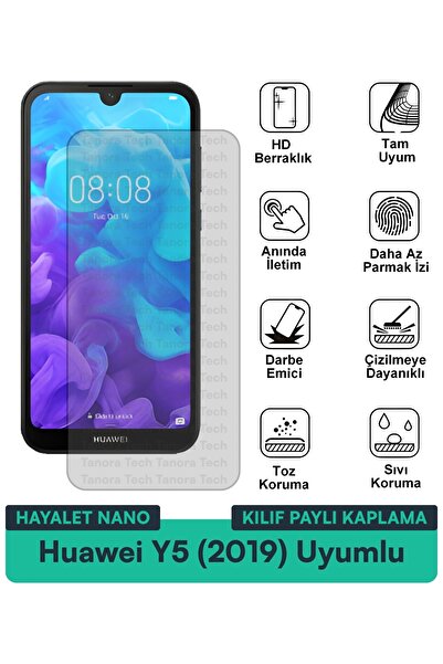 Milat Tech غطاء حماية شاشة متوافق مع هاتف Huawei Y5 (2019) Ghost Nano مقاوم ل...