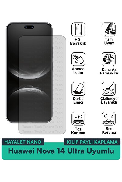 Milat Tech حافظة هواوي نوفا 14 الترا هايلايت نانو متوافقة مع طبقة حماية الشاش...