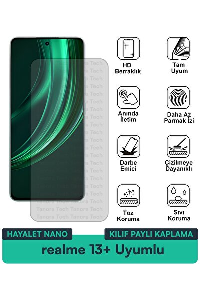 Milat Tech فيلم حماية الشاشة المتوافق مع حافظة Realme 13+ Ghost Nano مقاوم لل...