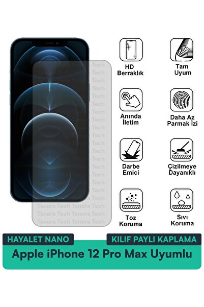 Milat Tech حافظة Apple iPhone 12 Pro Max Ghost Nano متوافقة مع طبقة حماية الش...