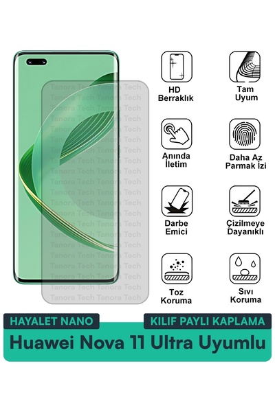 Milat Tech حافظة هواوي نوفا 11 الترا هايلايت نانو متوافقة مع طبقة حماية الشاش...